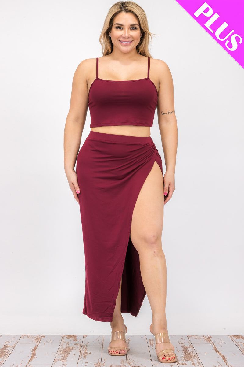 “Thicky Vicky” Crop Cami & Maxi Skirt Set