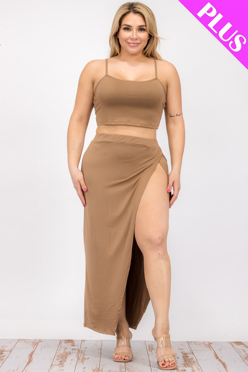 “Thicky Vicky” Crop Cami & Maxi Skirt Set