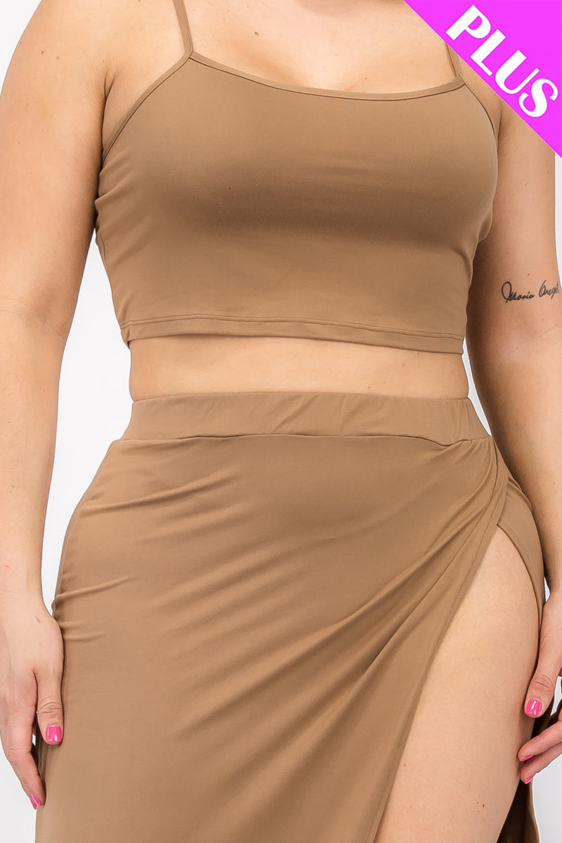 “Thicky Vicky” Crop Cami & Maxi Skirt Set