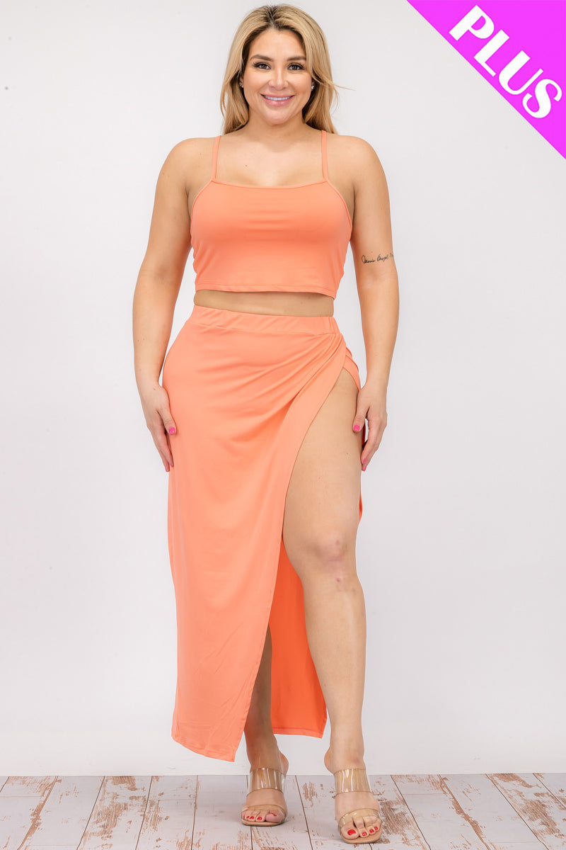 “Thicky Vicky” Crop Cami & Maxi Skirt Set