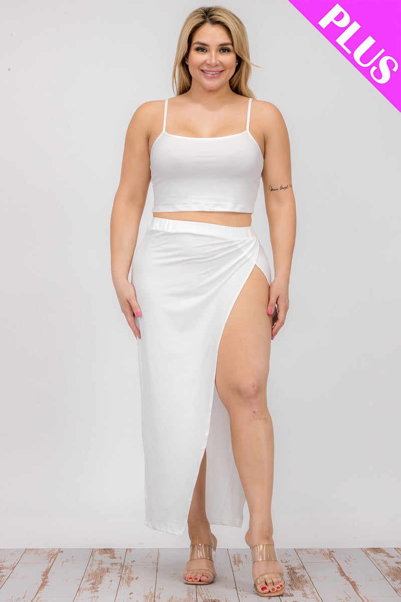 “Thicky Vicky” Crop Cami & Maxi Skirt Set
