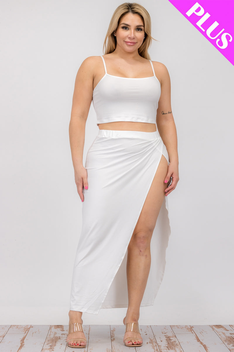 “Thicky Vicky” Crop Cami & Maxi Skirt Set