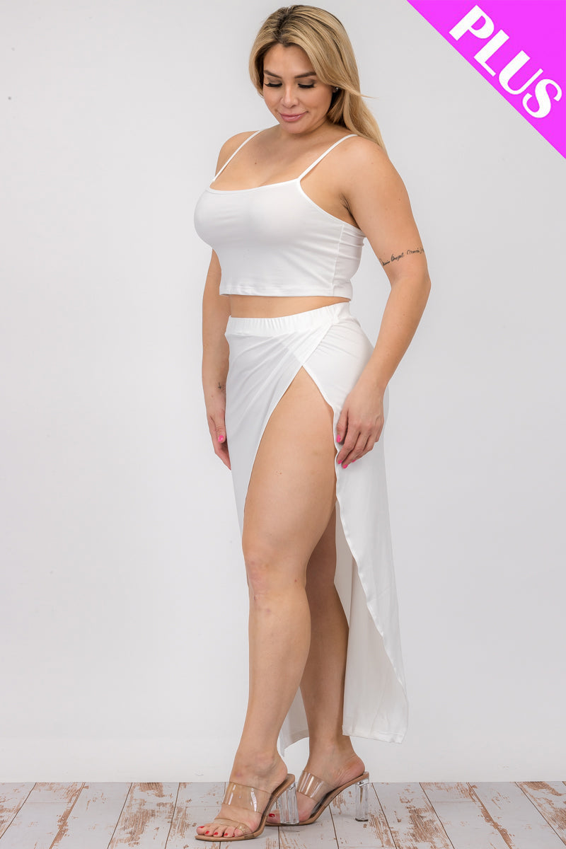 “Thicky Vicky” Crop Cami & Maxi Skirt Set