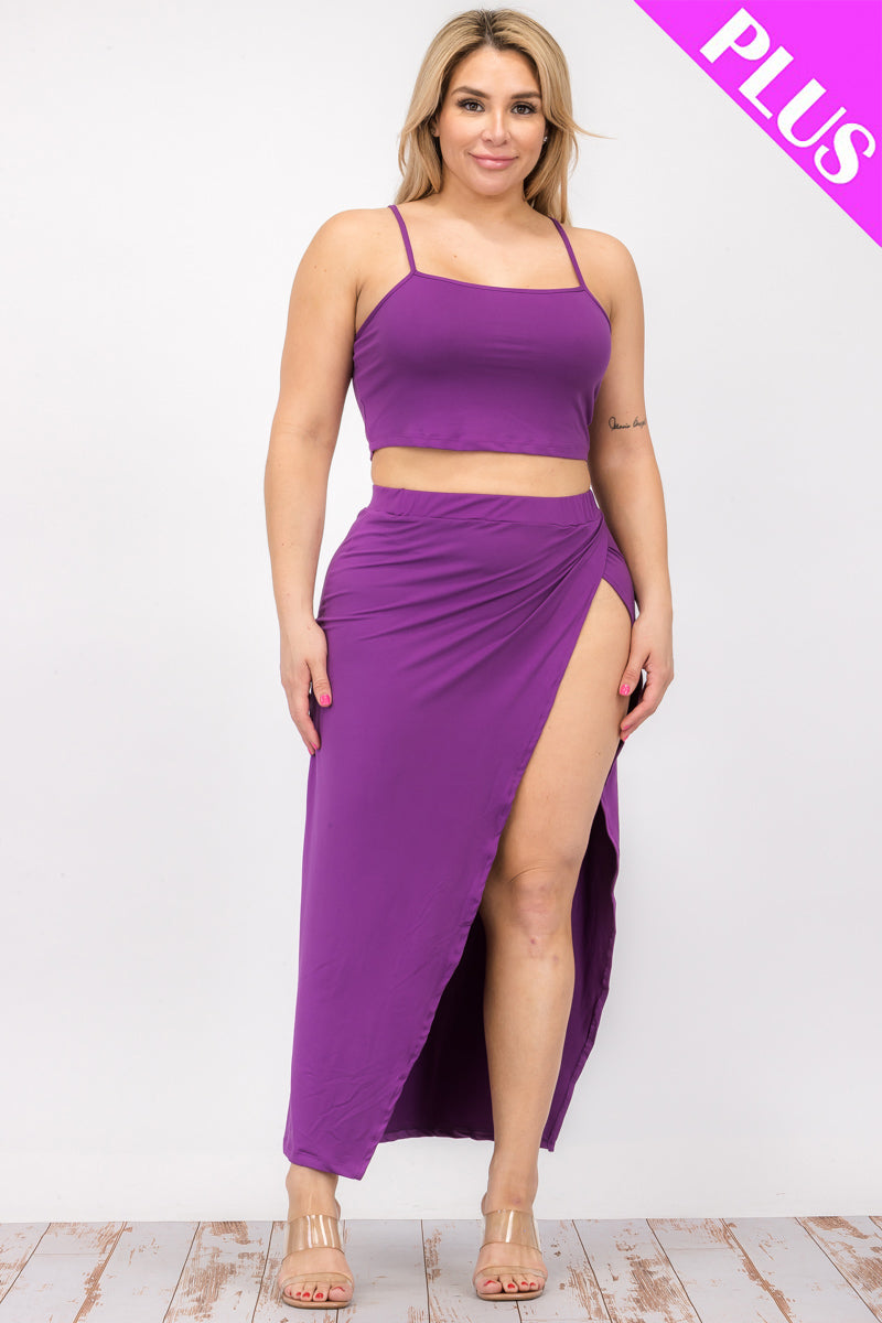 “Thicky Vicky” Crop Cami & Maxi Skirt Set