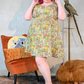 Mushrooms Fit & Flare Midi Dress in Olive