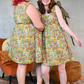 Mushrooms Fit & Flare Midi Dress in Olive