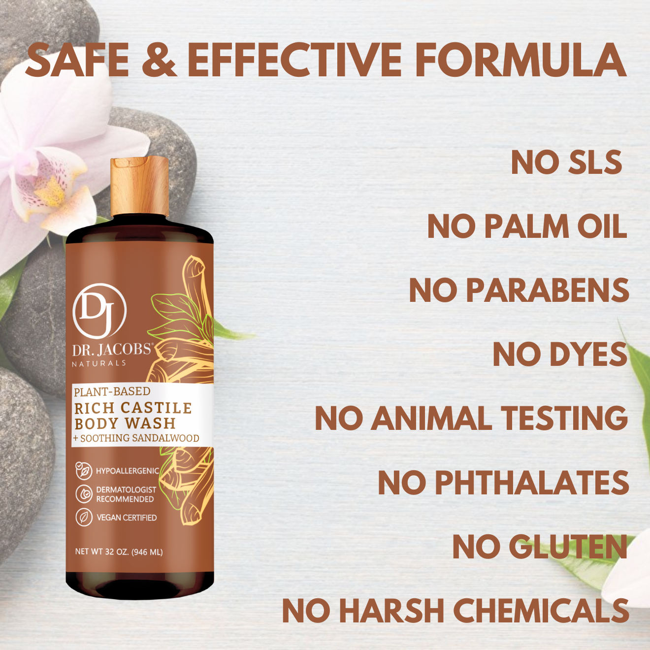 Sandalwood Pure Castile Body Wash