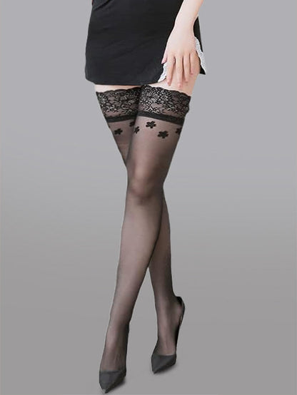Flower Lace High Stockings