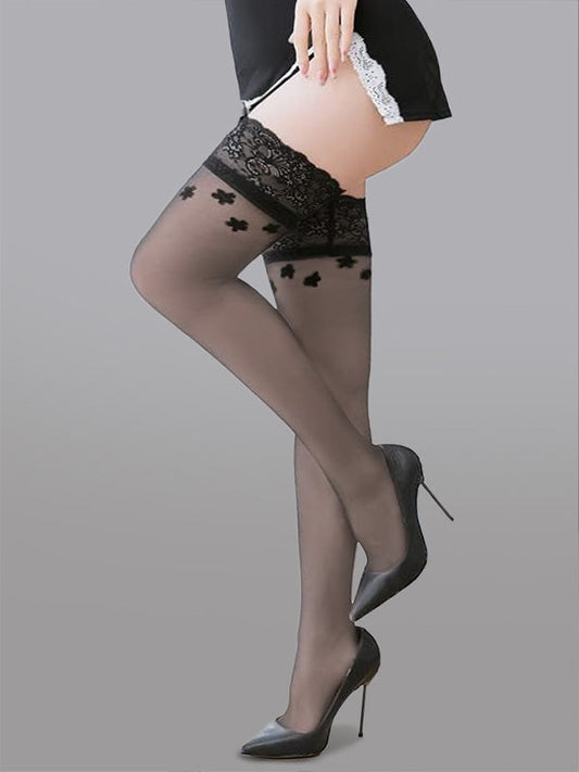 Flower Lace High Stockings