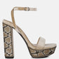 Zircon Rhinestone Patterned High Heel Sandals