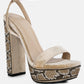 Zircon Rhinestone Patterned High Heel Sandals