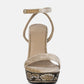 Zircon Rhinestone Patterned High Heel Sandals