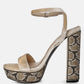 Zircon Rhinestone Patterned High Heel Sandals