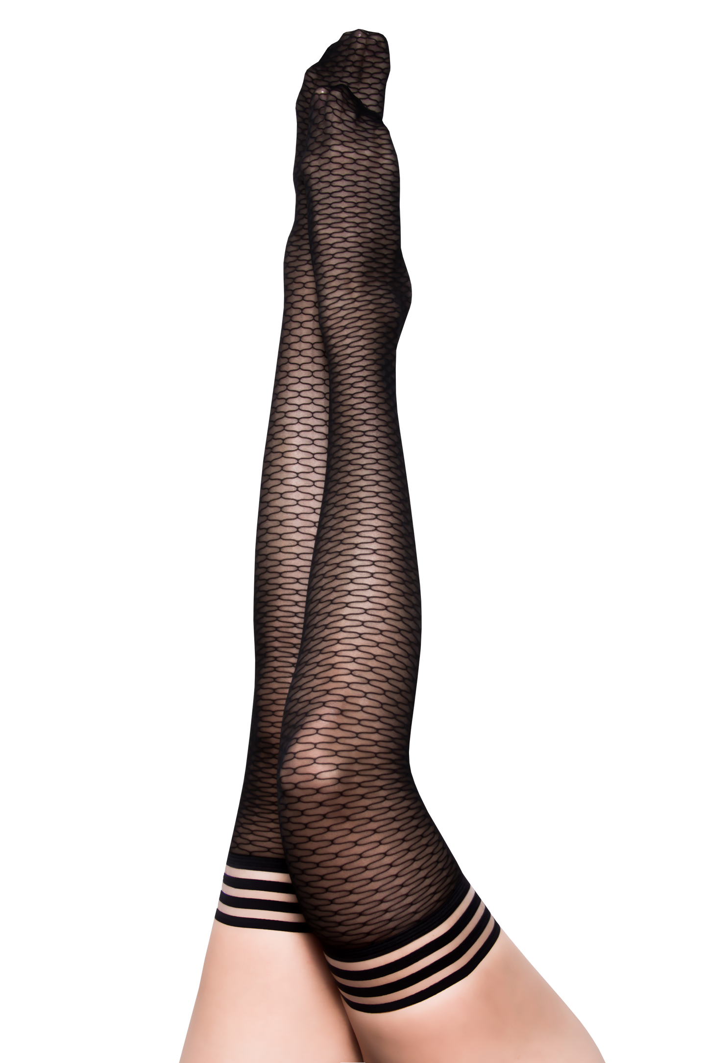 Beth Ann: A Deliciously Modern Take on Traditional Black Fishnet Thigh Highs