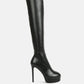 Twinkles Patent Stiletto Heeled Long Boots