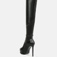 Twinkles Patent Stiletto Heeled Long Boots