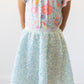 Blue Retro Unicorns S/S Ruffle Tee