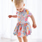 Blue Retro Unicorns S/S Twirl Bodysuit