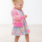 Blue Retro Unicorns S/S Twirl Bodysuit
