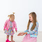Blue Retro Unicorns S/S Twirl Bodysuit