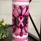 Pink Ribbon Sunflower 20oz UV Pink Skinny Tumbler