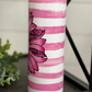 Pink Ribbon Sunflower 20oz UV Pink Skinny Tumbler