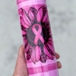 Pink Ribbon Sunflower 20oz UV Pink Skinny Tumbler