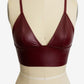 Nude Shade Faux Leather Bralette