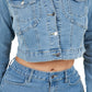 “Denim On Denim” Denim Jacket & Shorts Set