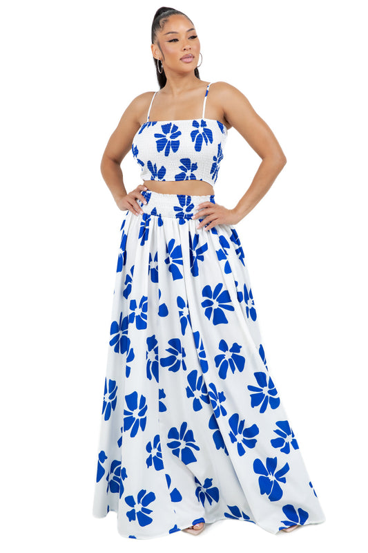 “Delicate Flower” Top & Skirt Set