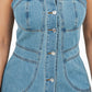 “Graceful” Denim Long Maxi Dress