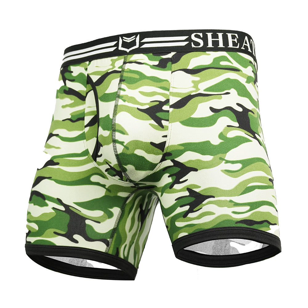 4.0 Polyester Camo Men's Dual Pouch Boxer Brief