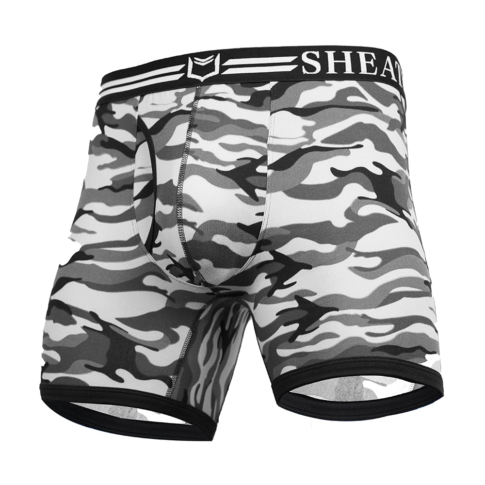 4.0 Polyester Camo Men's Dual Pouch Boxer Brief