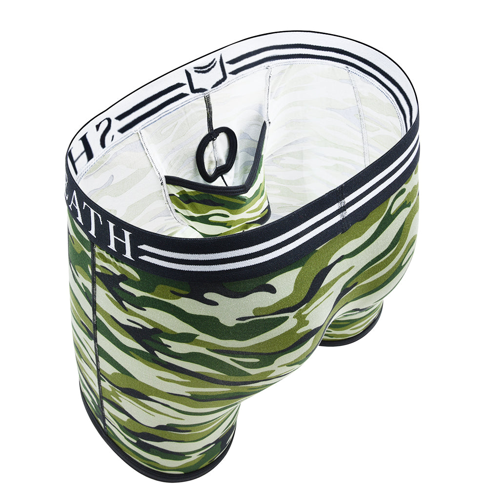 4.0 Polyester Camo Men's Dual Pouch Boxer Brief