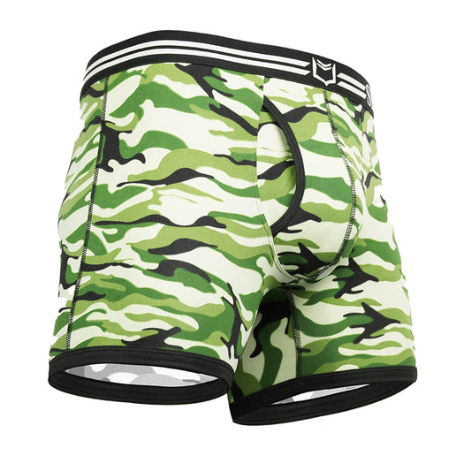 4.0 Polyester Camo Men's Dual Pouch Boxer Brief