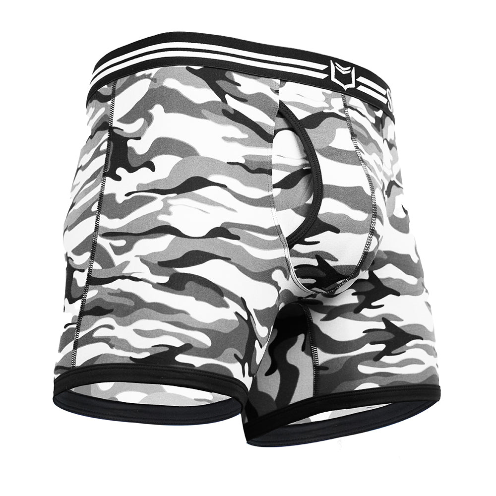 4.0 Polyester Camo Men's Dual Pouch Boxer Brief