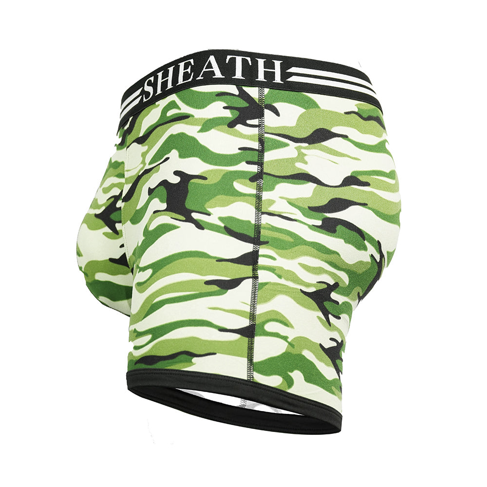 4.0 Polyester Camo Men's Dual Pouch Boxer Brief