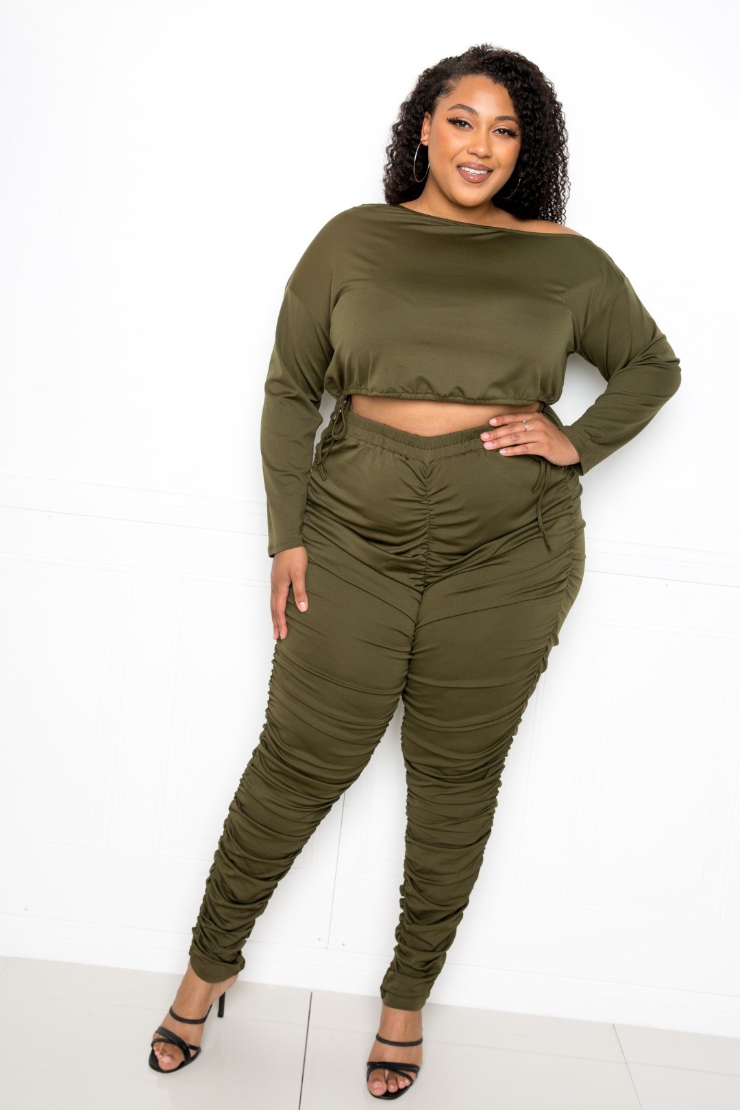 “Constance” Olive Leggings Sets