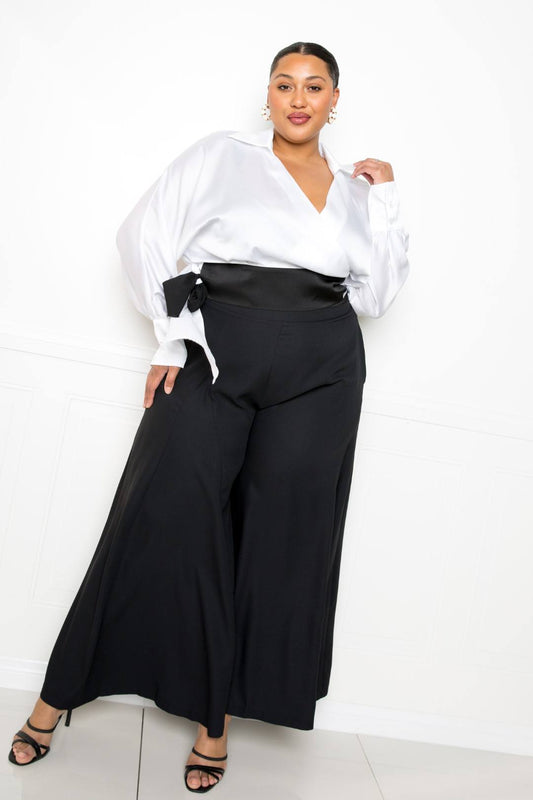“Cecilla” White Wrap Top