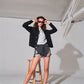 “So Ripped” Black Mini Shorts