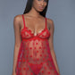 Fine Mesh Heart Designed Slip Dress