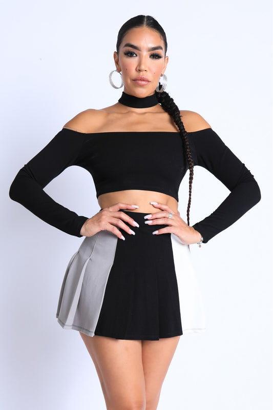 “Priè” Black Skirt Set