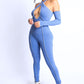 “Morgan” Denim Blue Off Shoulder Set