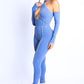 “Morgan” Denim Blue Off Shoulder Set