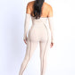 “Morgan” Taupe Off Shoulder Set