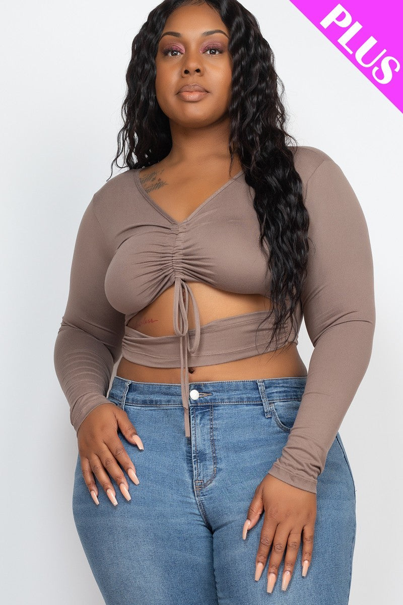 “Moxie” Taupe Crop Top