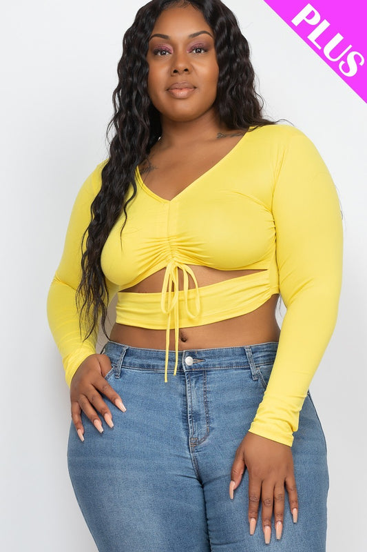 “Moxie” Yellow Crop Top