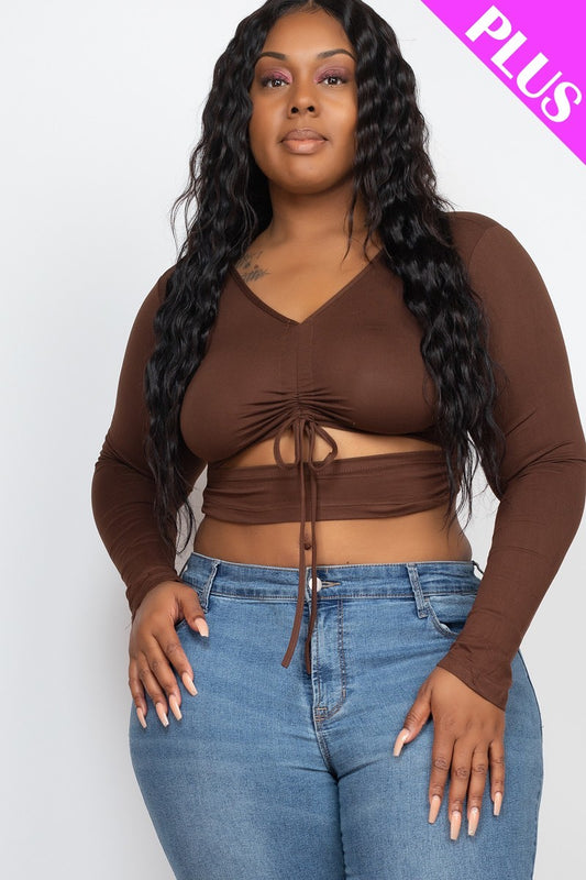 “Moxie” Coffee Crop Top