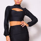 “Lauren” Black Mini Skirt Set