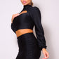 “Lauren” Black Mini Skirt Set